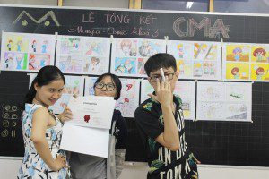 triển lãm cuối khóa lớp học vẽ truyện tranh cho bé ở TPHCM 9