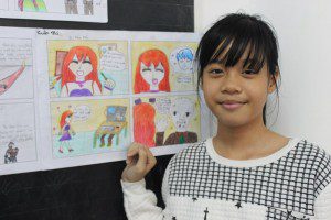 học vẽ truyện tranh thiếu nhi Trân Hà